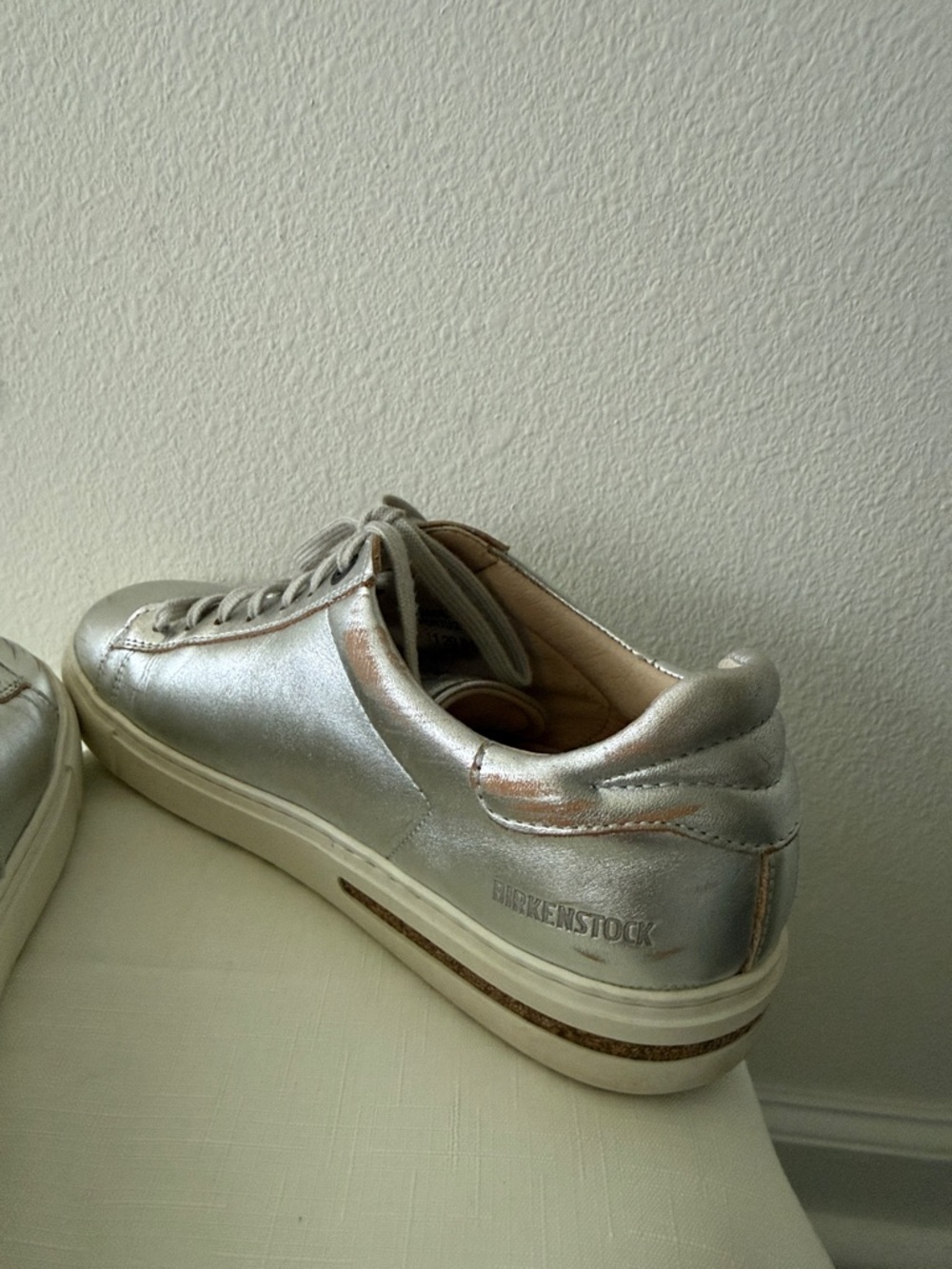 Birkenstock Metallic Silver Low-Top Sneakers size 8 - Picture 7 of 10